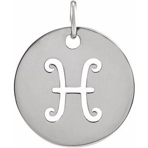 Sterling Silver Pisces Zodiac Pendant