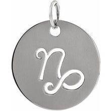 Load image into Gallery viewer, Sterling Silver Capricorn Zodiac Pendant
