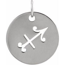 Load image into Gallery viewer, Sterling Silver Sagittarius Zodiac Pendant
