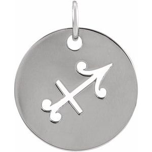 Sterling Silver Sagittarius Zodiac Pendant