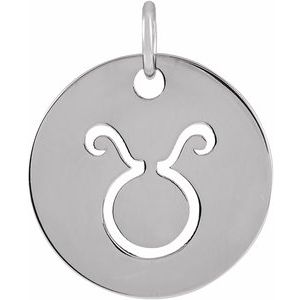 Sterling Silver Taurus Zodiac Pendant