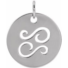 Load image into Gallery viewer, Sterling Silver Cancer Zodiac Pendant
