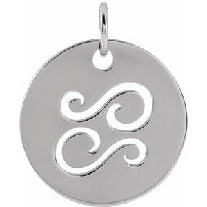 Sterling Silver Cancer Zodiac Pendant