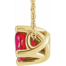 Load image into Gallery viewer, 14K Yellow Ruby Solitaire 16-18&quot; Necklace
