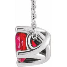Load image into Gallery viewer, Platinum Ruby Solitaire 16-18&quot; Necklace
