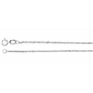 14K White 1 mm Singapore 20
