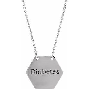 Engravable Medical Identification Necklace