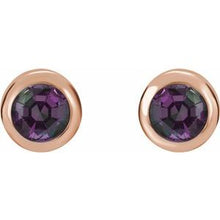 Charger l&#39;image dans la galerie, Bezel-Set Birthstone Earrings
