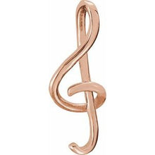 Load image into Gallery viewer, 14K Rose Treble Clef Pendant
