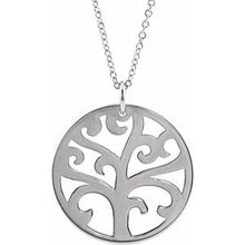 Charger l&#39;image dans la galerie, Sterling Silver 20 mm Tree 16-18&quot; Necklace
