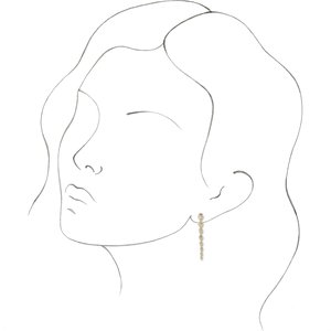Bezel-Set Graduated Earrings