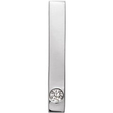 Load image into Gallery viewer, Sterling Silver Sapphire Family Engravable Bar Slide Pendant
