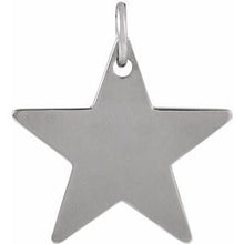 Load image into Gallery viewer, 14K White 12x12 mm Engravable Star Pendant
