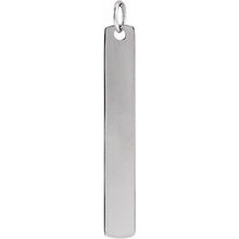 Load image into Gallery viewer, Sterling Silver 33x4.5 mm Engravable Bar Pendant
