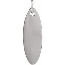 Load image into Gallery viewer, Sterling Silver 22.9x7 mm Engravable Elongated Oval Pendant
