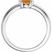 Charger l'image dans la galerie, Sterling Silver Citrine Oval Stackable Family Ring
