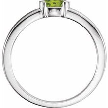Charger l'image dans la galerie, Sterling Silver Peridot Oval Stackable Family Ring
