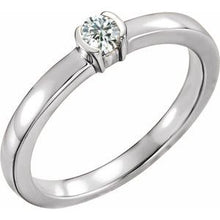 Charger l'image dans la galerie, Sterling Silver Sapphire Family Stackable Ring
