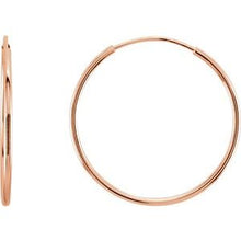 Load image into Gallery viewer, 14K Rose 20 mm Endless Hoop Earrings
