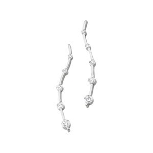 14K White 1 CTW Diamond Journey Earrings