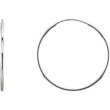 Load image into Gallery viewer, 14K White 24 mm Endless Hoop Earrings
