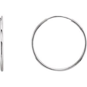 14K Rose 15 mm Endless Hoop Earrings