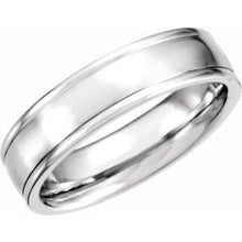 Load image into Gallery viewer, Palladium 6 mm Grooved Band with Satin Finish Size 7
