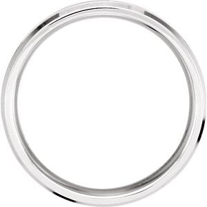 Palladium 6 mm Grooved Beveled Edge Band Size 11.5