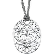 Load image into Gallery viewer, Oblong Filigree Pendant
