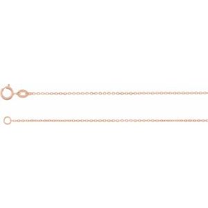 1 mm Solid Diamond-Cut Cable Chain 