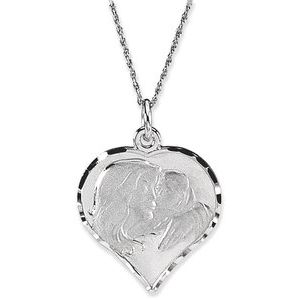 Sterling Silver Heart 18" Necklace