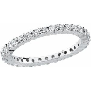 18K White 1 CTW Diamond Eternity Band Taille 8