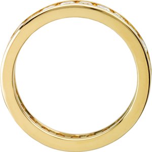 14K Yellow 1 1/5 CTW Diamond Eternity Band Size 4