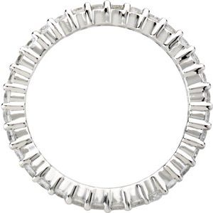 18K White 1 CTW Diamond Eternity Band Taille 8