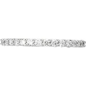 18K White 1 CTW Diamond Eternity Band Taille 8
