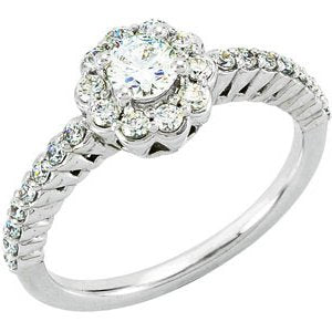 18K Yellow 3/4 CTW Diamond Engagement Ring