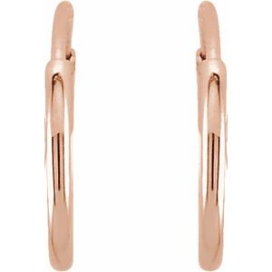 14K Rose 10 mm Endless Hoop Earrings