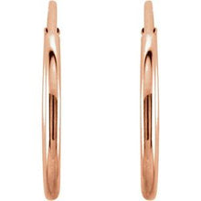 Charger l&#39;image dans la galerie, 14K Rose 12 mm Endless Hoop Earrings
