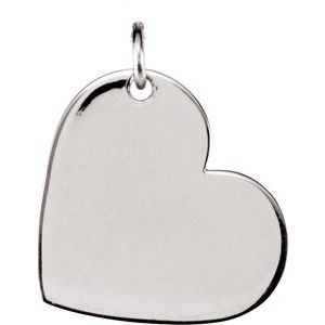 Sterling Silver 16x14 mm Heart Pendant