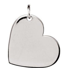 Load image into Gallery viewer, Sterling Silver 24x21 mm Heart Pendant
