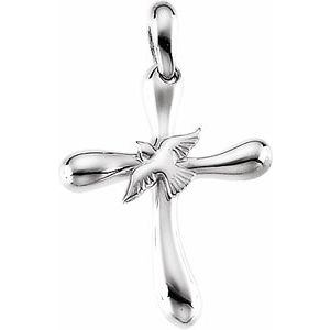 Sterling Silver Cross with Dove Pendant