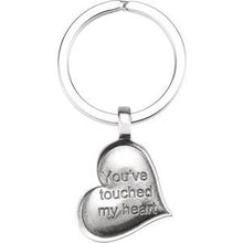 Load image into Gallery viewer, Heartprint You Touched My Heart Keyring
