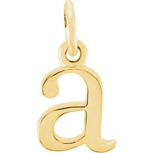 Load image into Gallery viewer, 14K Yellow Lowercase Initial A Pendant
