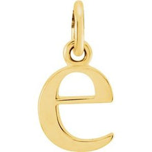 Load image into Gallery viewer, 14K Yellow Lowercase Initial E Pendant

