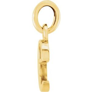 14K Yellow Lowercase Initial E Pendant