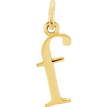 Load image into Gallery viewer, 14K Yellow Lowercase Initial F Pendant
