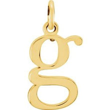 Load image into Gallery viewer, 14K Yellow Lowercase Initial G Pendant
