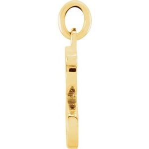 14K Yellow Lowercase Initial G Pendant
