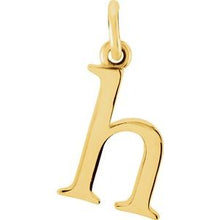 Load image into Gallery viewer, 14K Yellow Lowercase Initial H Pendant

