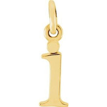 Load image into Gallery viewer, 14K Yellow Lowercase Initial I Pendant
